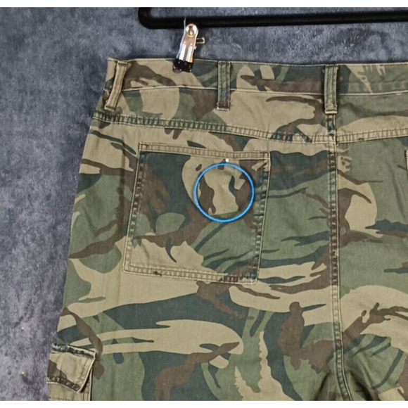 Camouflage Cargo Shorts Men Size 44 Big Tall Tactical Outdoor Grunge Woodland - Picture 9 of 12